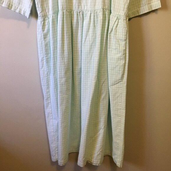 French Quintessence Elgantine Dress in Powder Blue Gingham Cotton - Picture 7 of 16